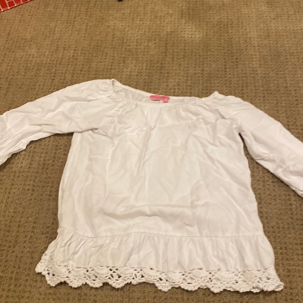 havengirl dressier lacy 3/4 sleeve length top